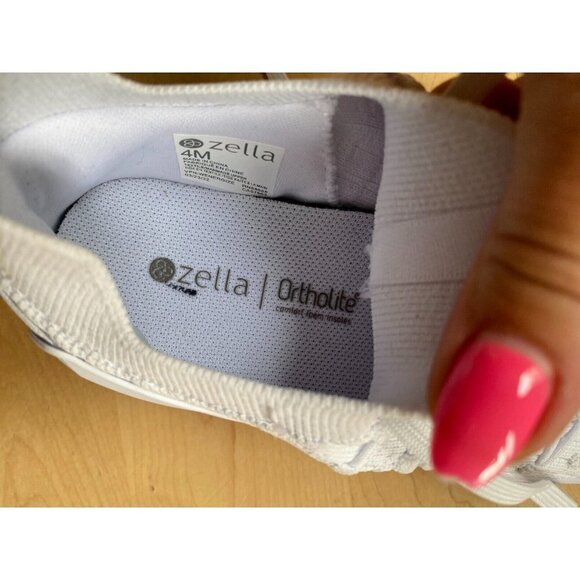 Zella BNWOT Womens Size 4 "Energize" knit Sneaker white lightweight NEW - Picture 5 of 8
